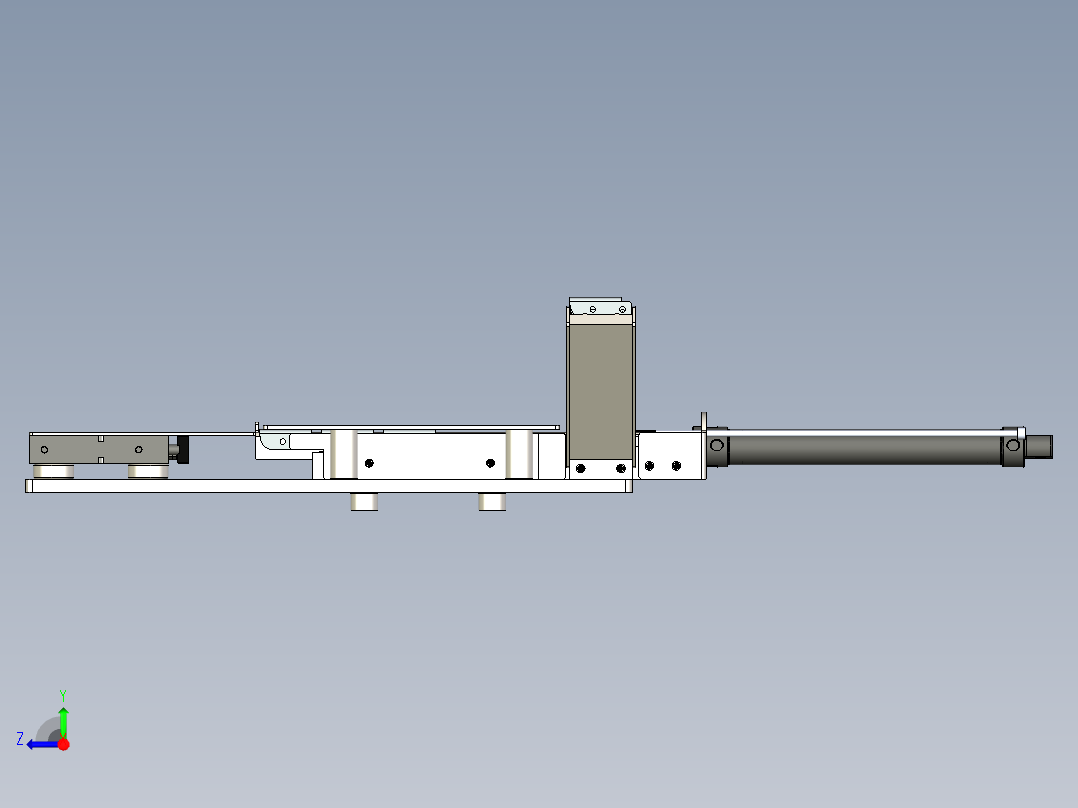 L形支架自动送料攻牙夹具右视图