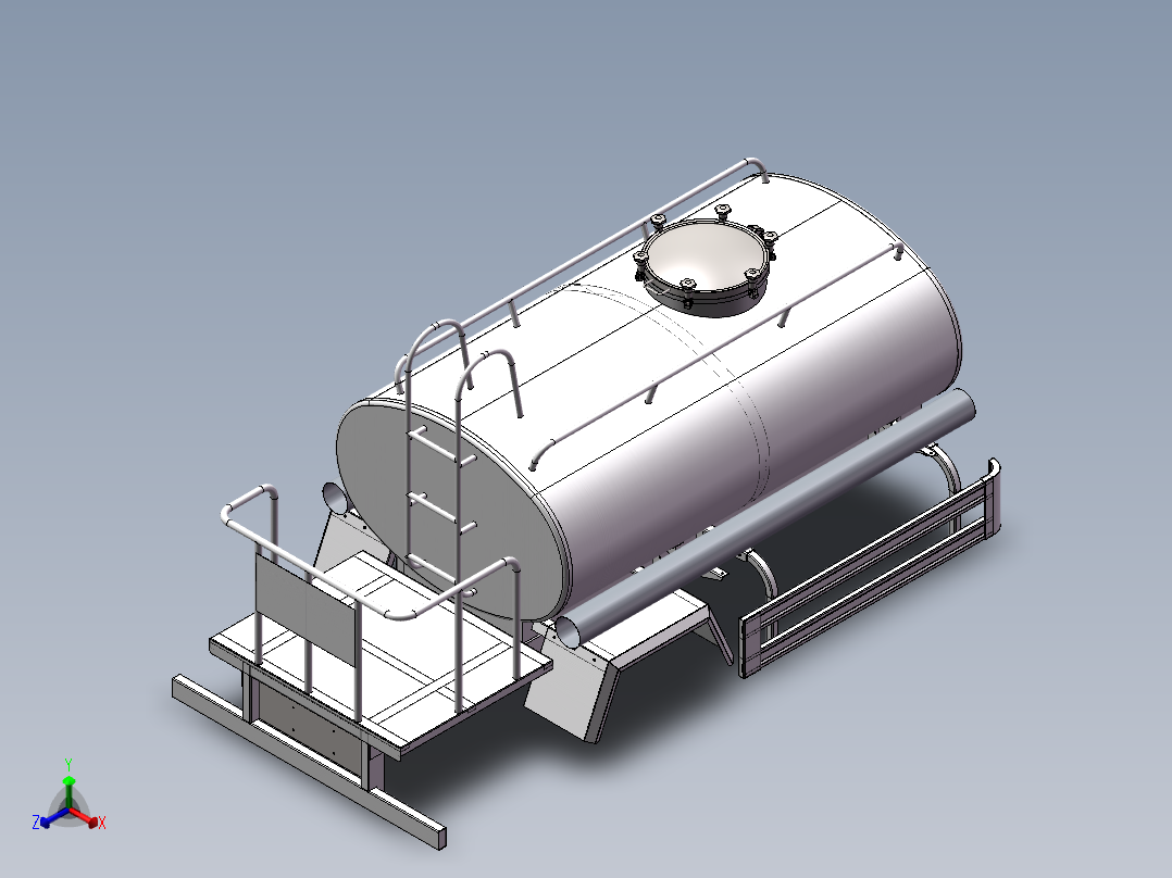 小卡之星2方洒水车三维正等轴测图