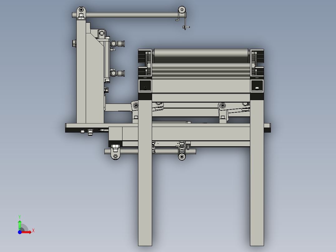 托盘上料回流滚筒线前视图