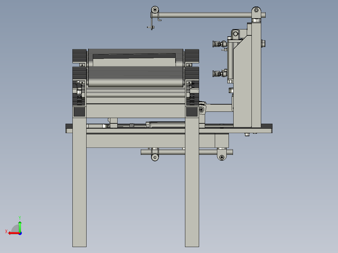 托盘上料回流滚筒线后视图