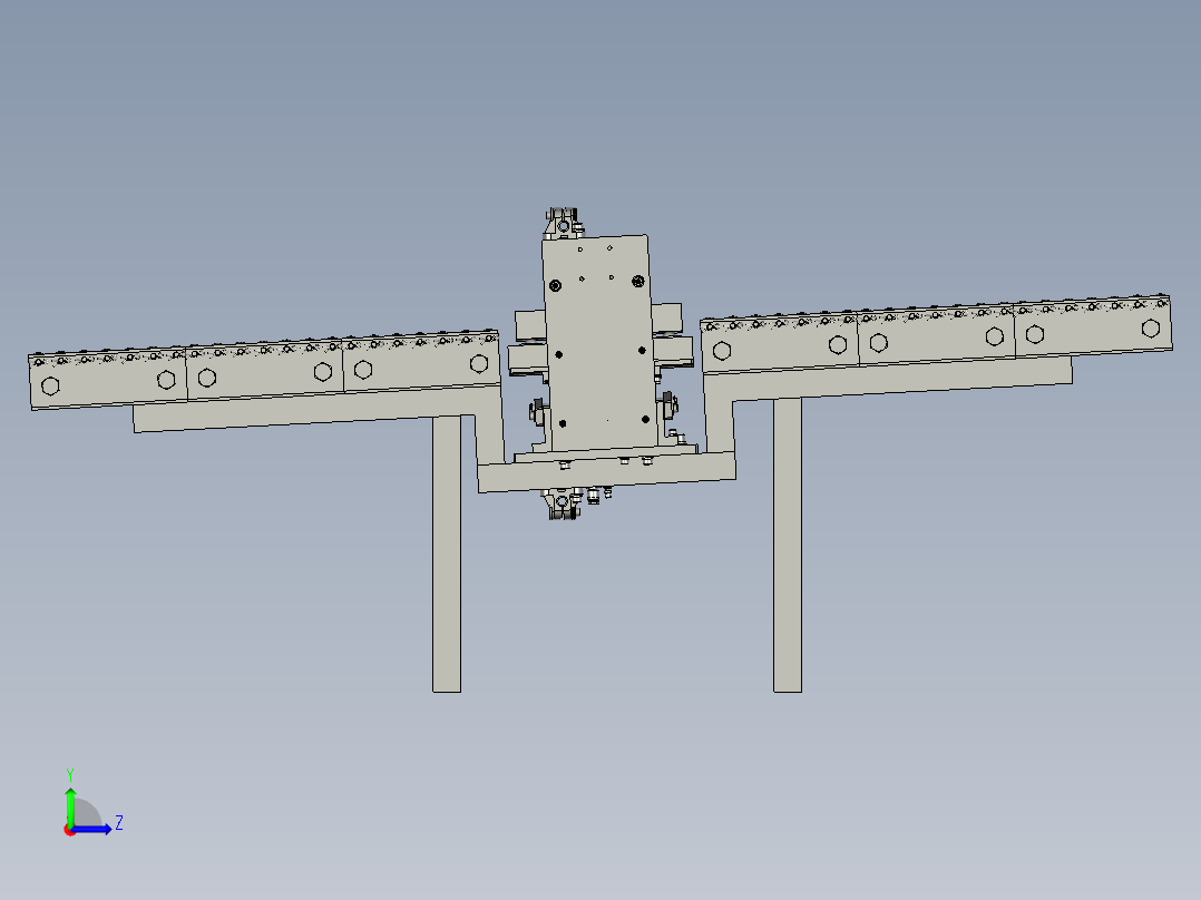托盘上料回流滚筒线左视图