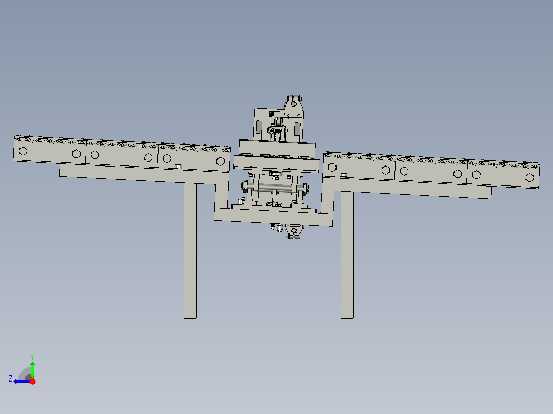 托盘上料回流滚筒线右视图