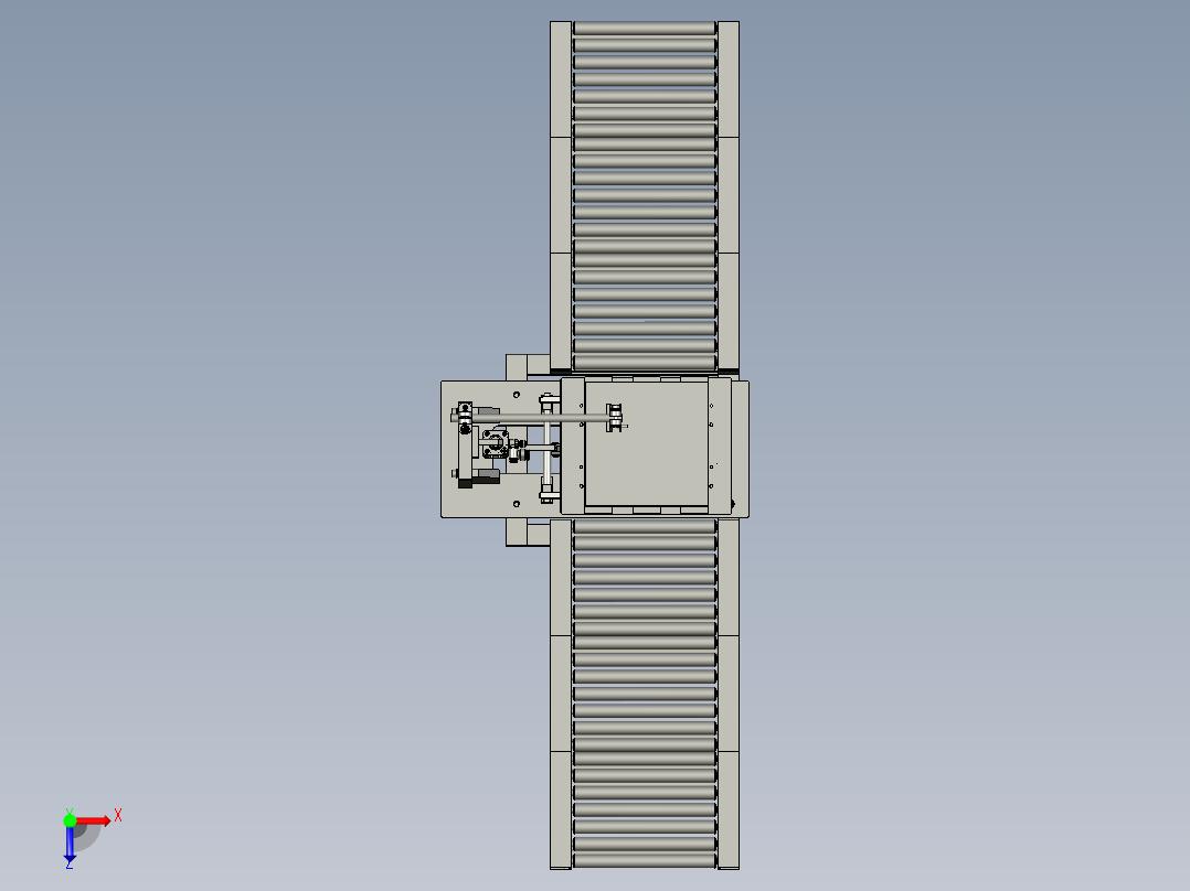 托盘上料回流滚筒线俯视图