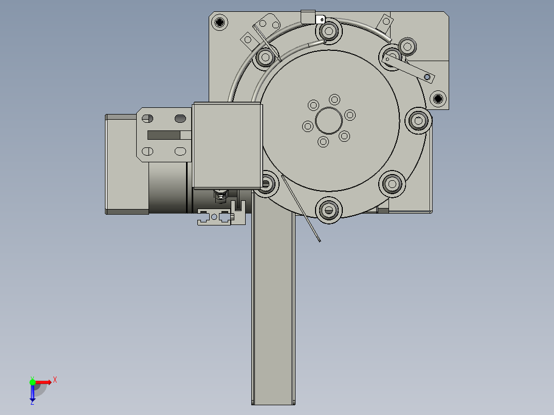 大压入机构俯视图
