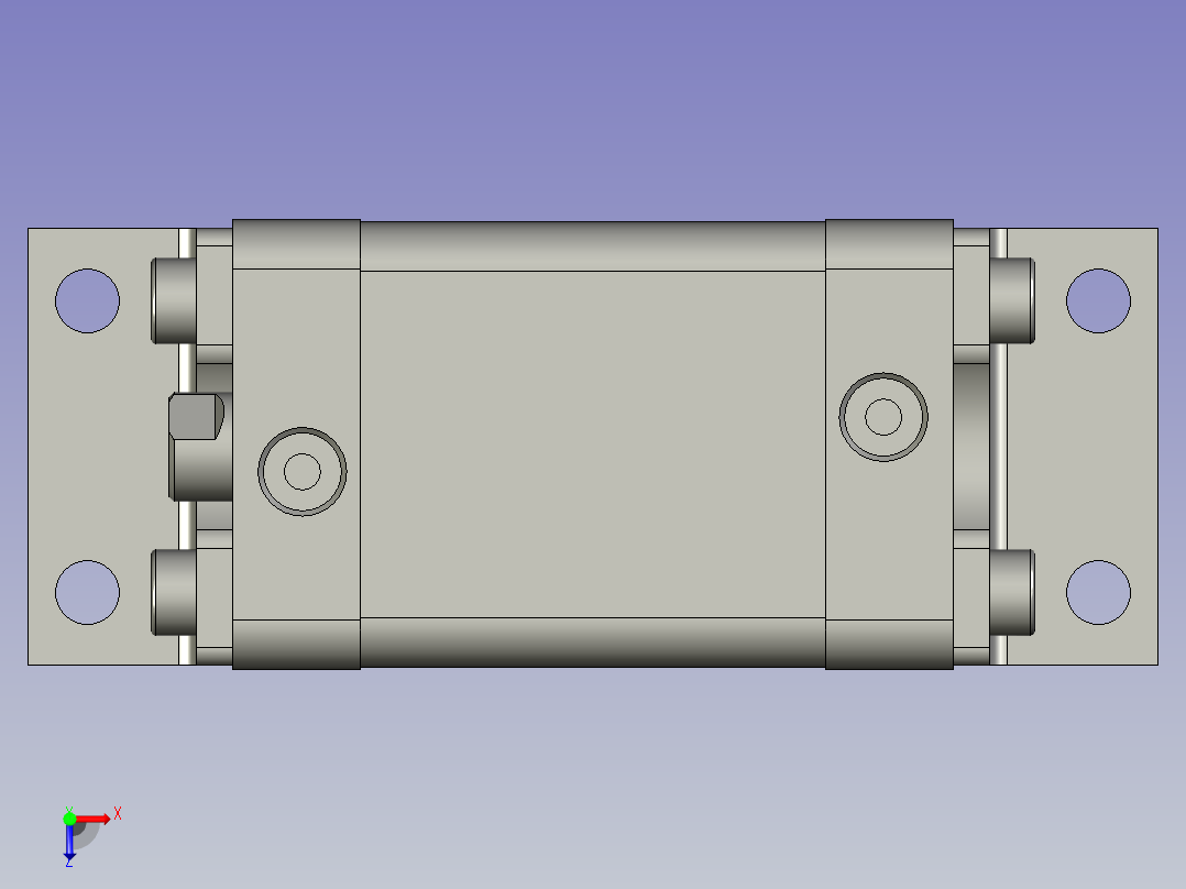 ACE32X35SLB薄型气缸俯视图