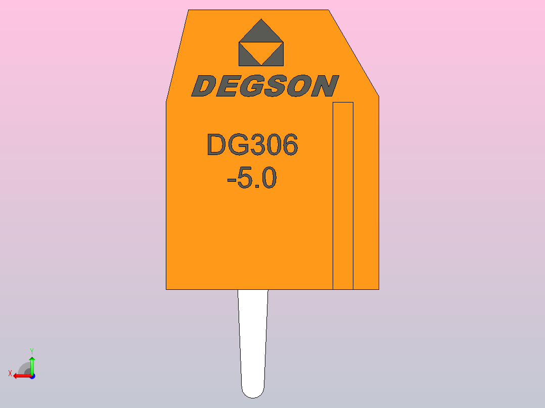 7针DG306 5橙色间距5毫米后视图