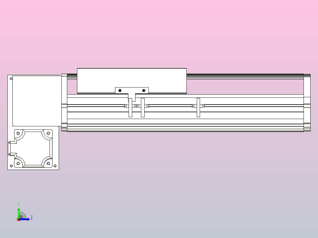 MTB22M标准皮带滑台[MTB22M-L40-150-LD-P75-C3]左视图