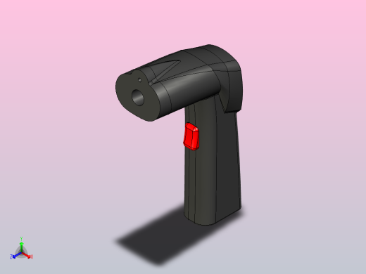 某红外测温计额温枪造型3D模型