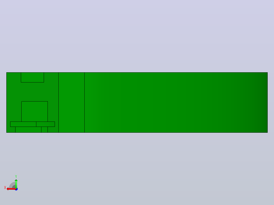 ZWGD-SC881-K325-TA45-R800-N1-C1磁性转弯轨道后视图