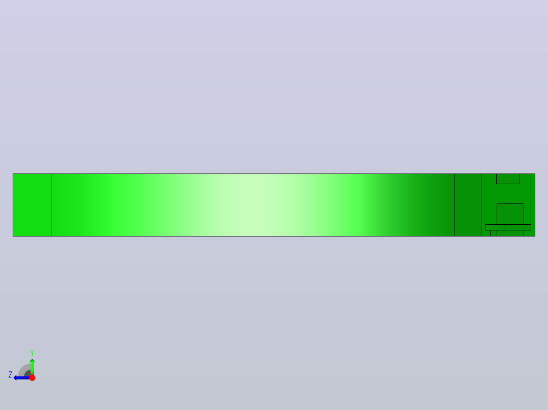 ZWGD-SC881-K325-TA45-R800-N1-C1磁性转弯轨道右视图