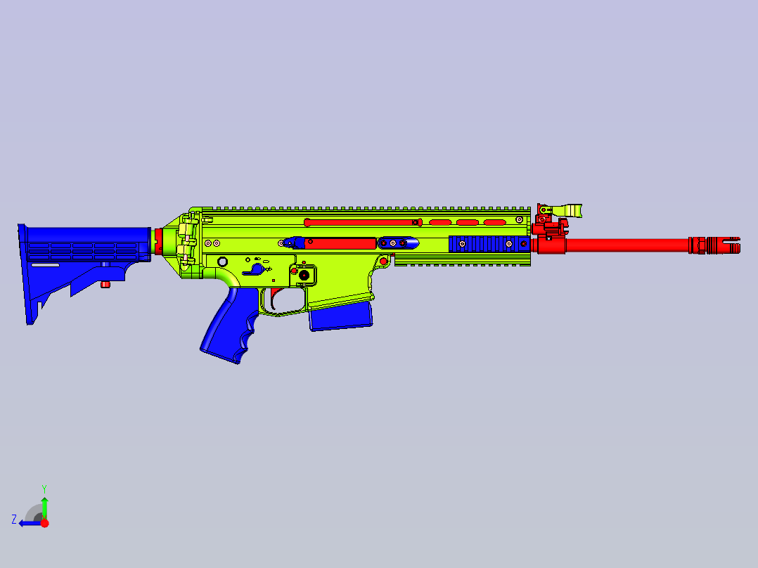 FN SCAR-17 Reference Model右视图
