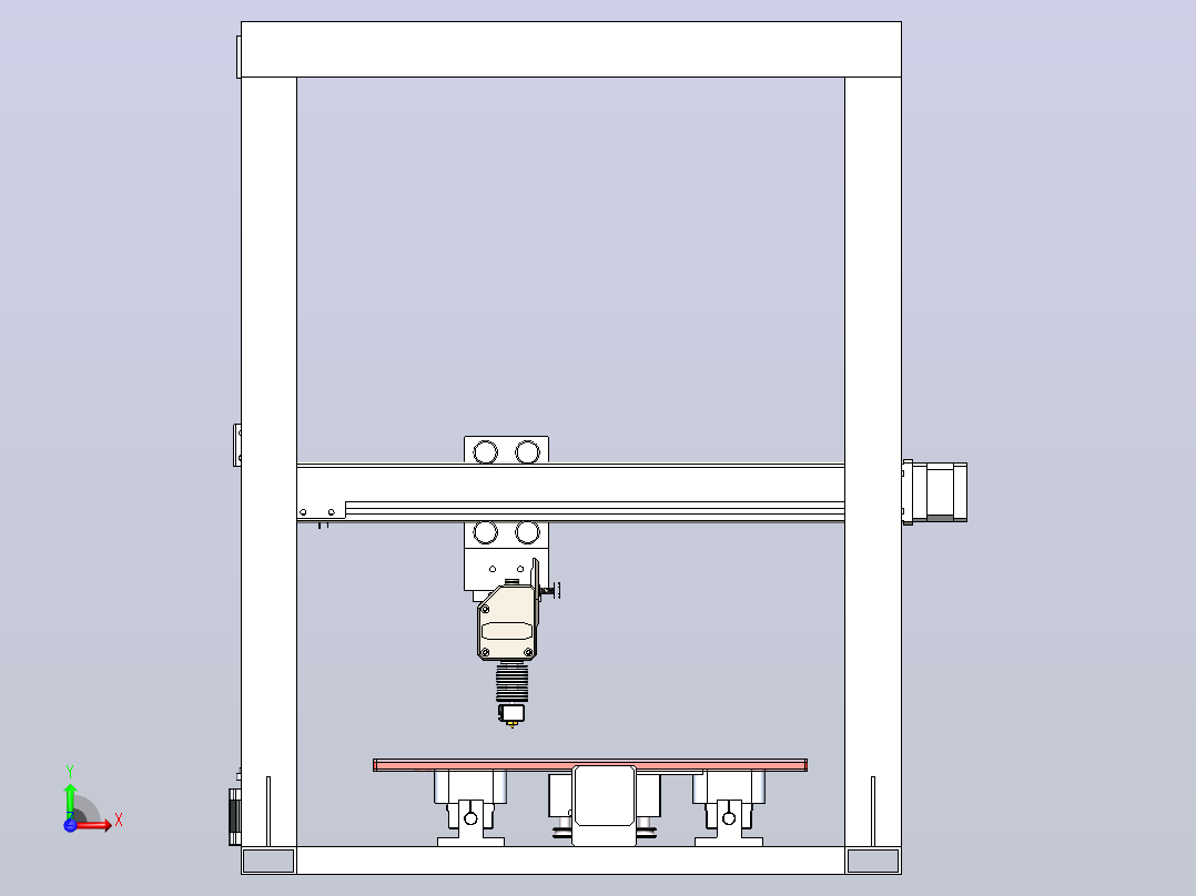 3D打印机模型前视图