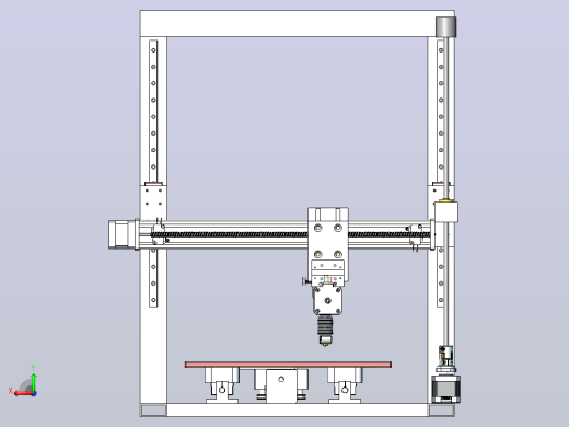 3D打印机模型后视缩略图