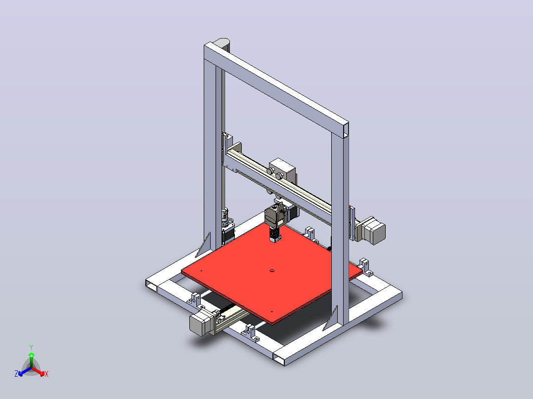 3D打印机模型正等轴测图