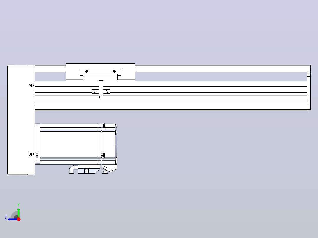 日规模组半封闭丝杆TPA-HNR-110D-1610C-L200-MP-Y-P40-N3右视图