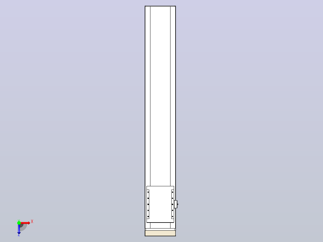 滚珠丝杠直线轴带导轨全封闭TPA-HCR-202D-2510C-L1150-MP-Y-P75-N3俯视图