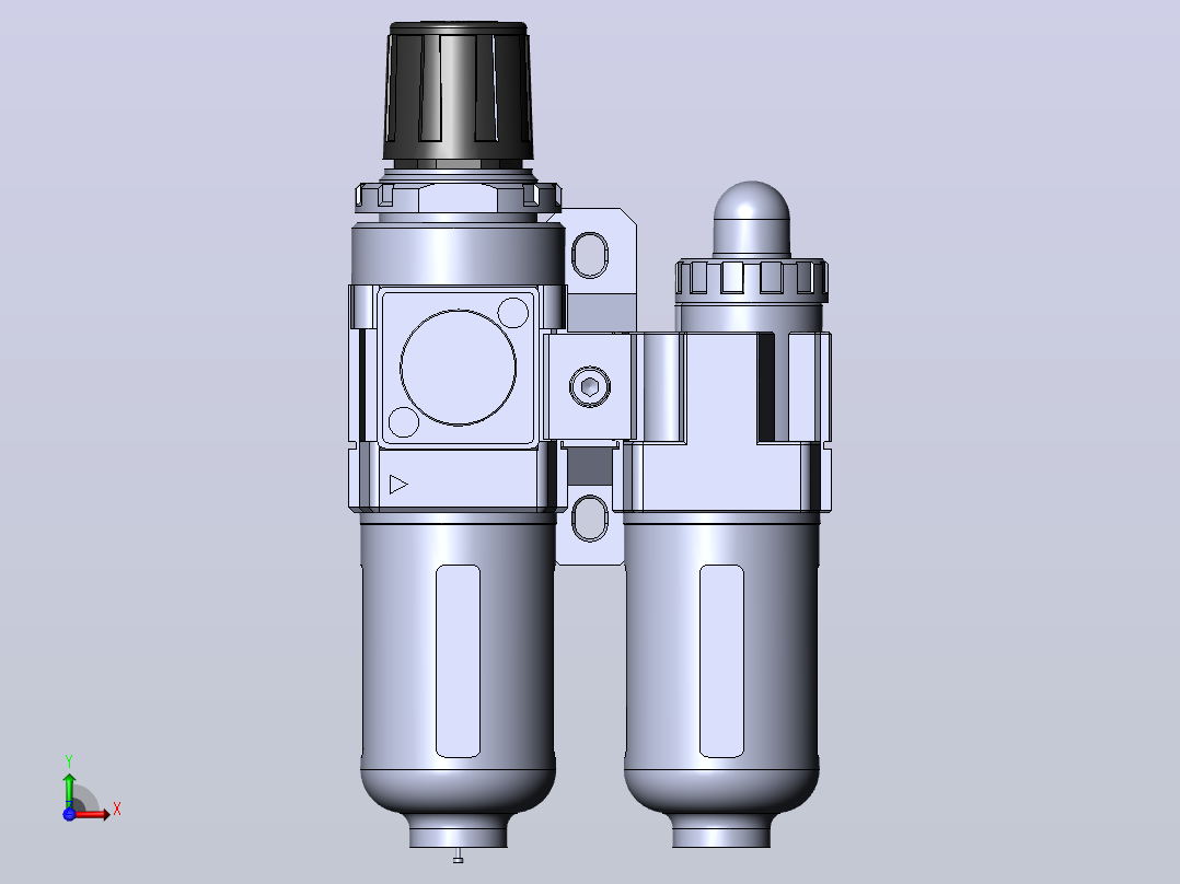 气源处理器NFC-200-01-BG-H前视图