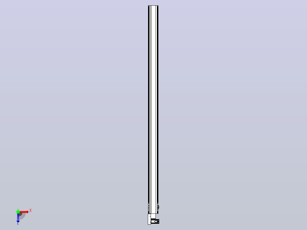 皮带直线轴半封闭可选导轨TPA-HNB-140D-120-L2700-ML-C-P40-N3俯视图