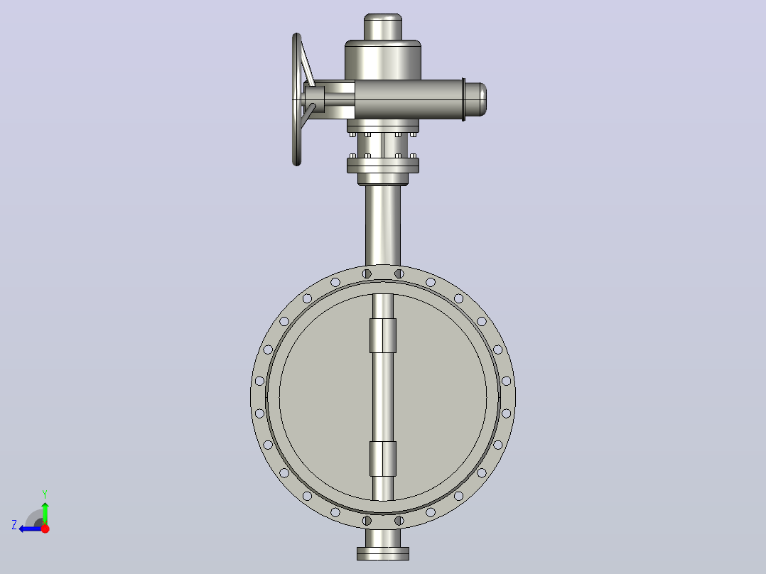 Dt943H(F)-10C.P.R.V-B[DN700]阀，截止阀，风阀，蝶阀右视图