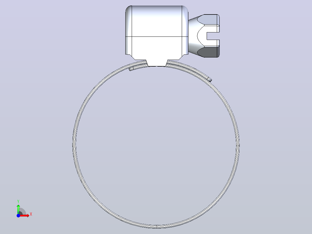 最常见软管外径的夹具选择管夹箍前视图