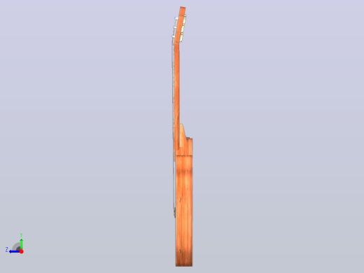 吉他3d模型 右视缩略图