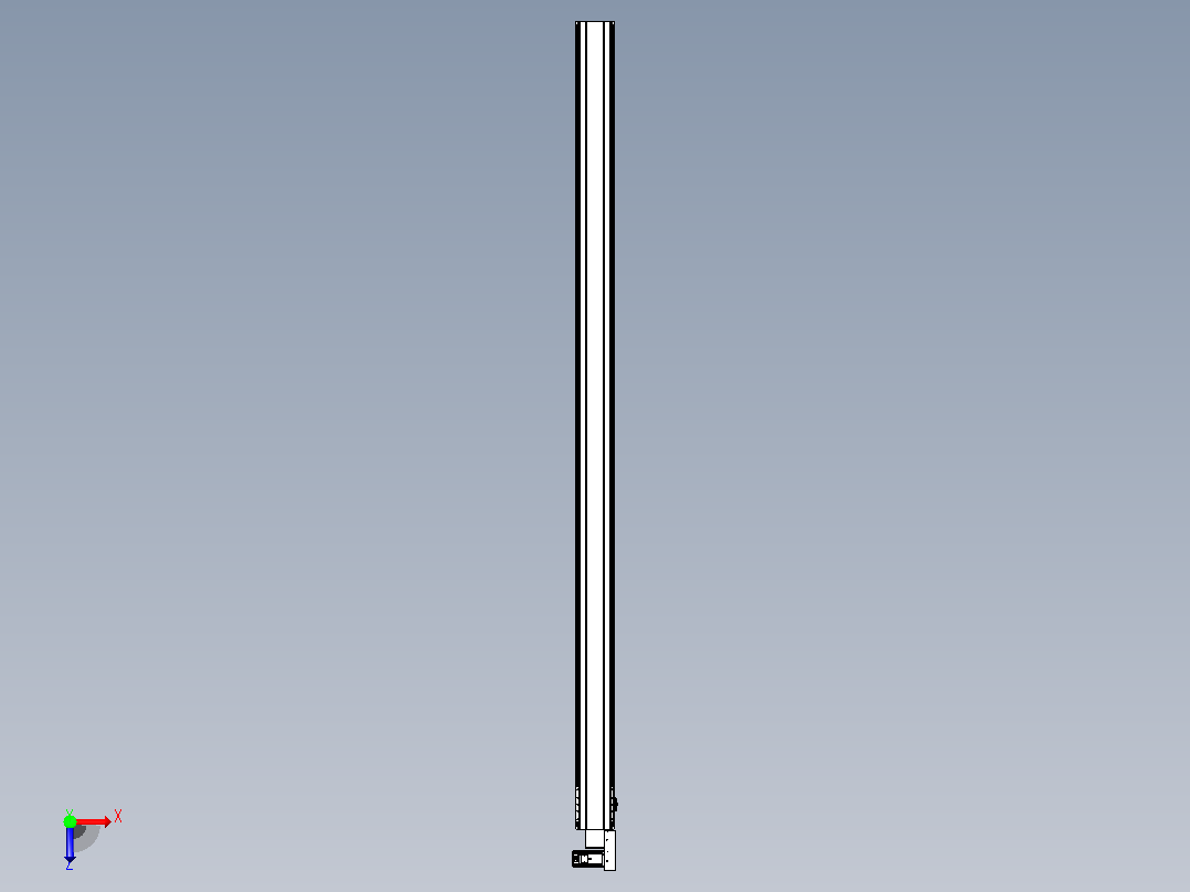 皮带直线轴半封闭可选导轨TPA-HNB-140D-120-L2750-MR-C-P40-N3俯视图