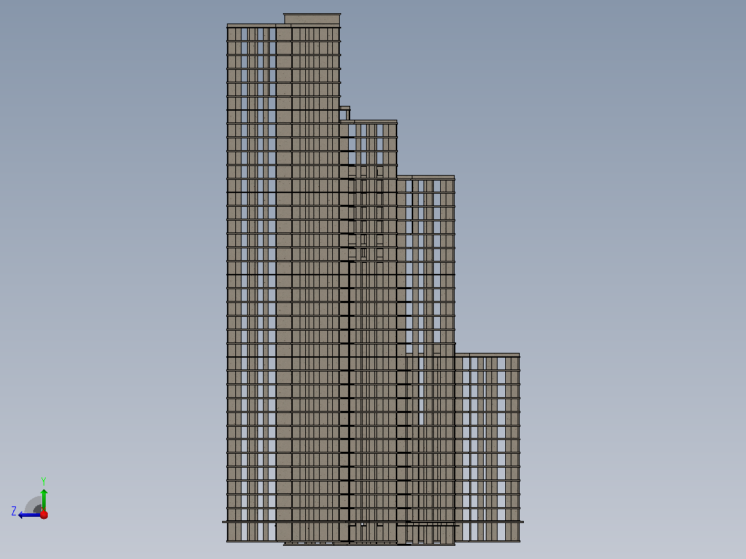 建筑物右视图