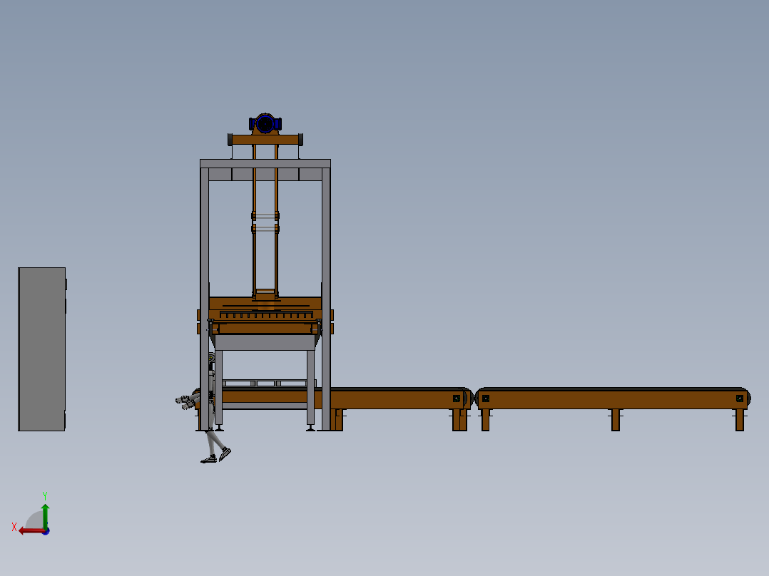 码垛设备后视图