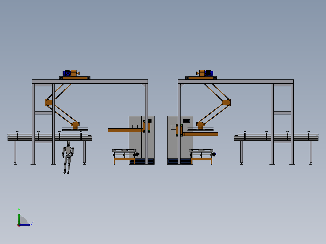 码垛设备左视图