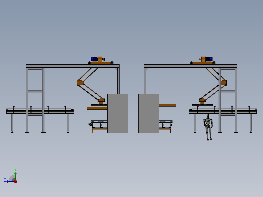 码垛设备右视图