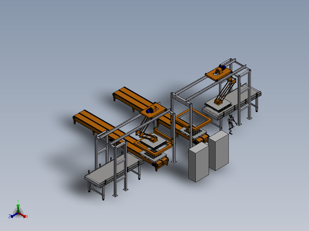 码垛设备正等轴测图