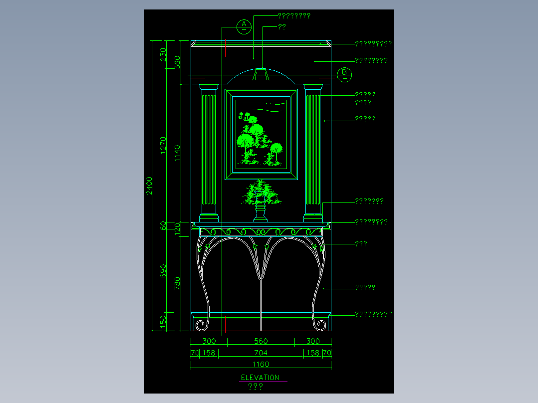 家装类CAD图块(四)-FH01027A