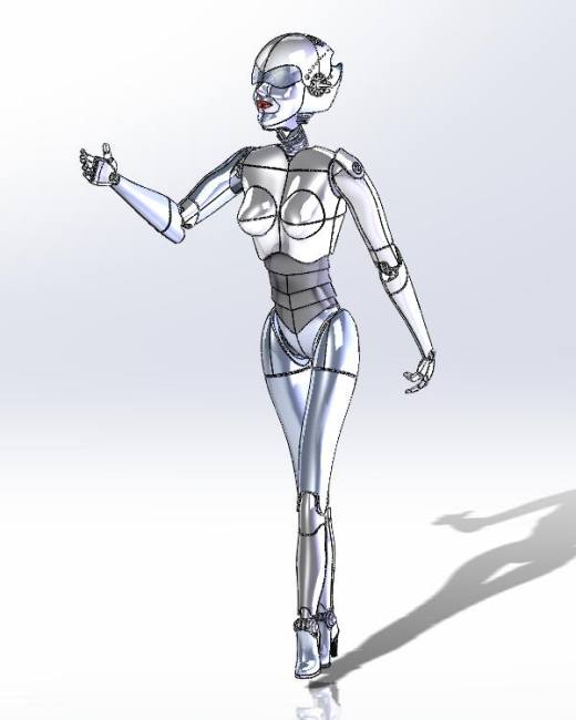 女性机器人模型缩略图