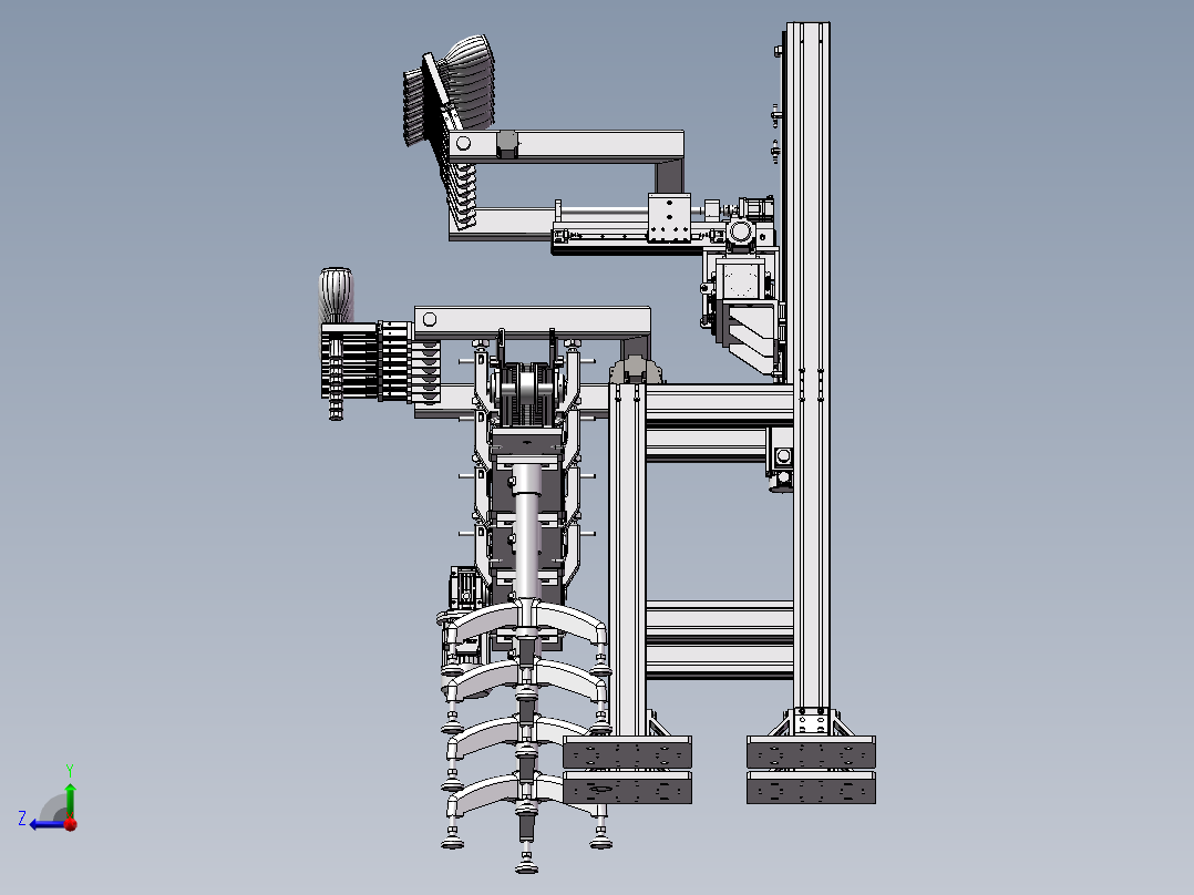 酒瓶喷涂上下料线 酒瓶反转上料机 sw16可编辑右视图