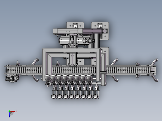 酒瓶喷涂上下料线 酒瓶反转上料机 sw16可编辑俯视缩略图