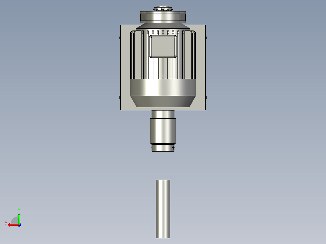 去毛刺器3D模型后视图