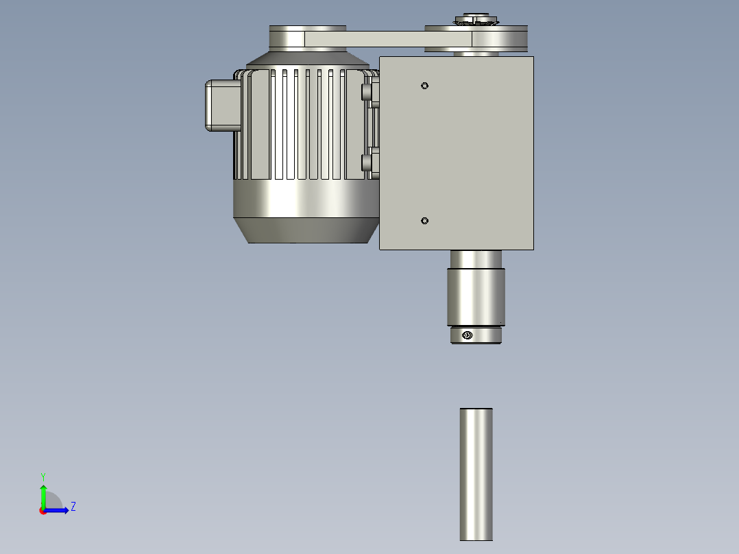 去毛刺器3D模型左视图