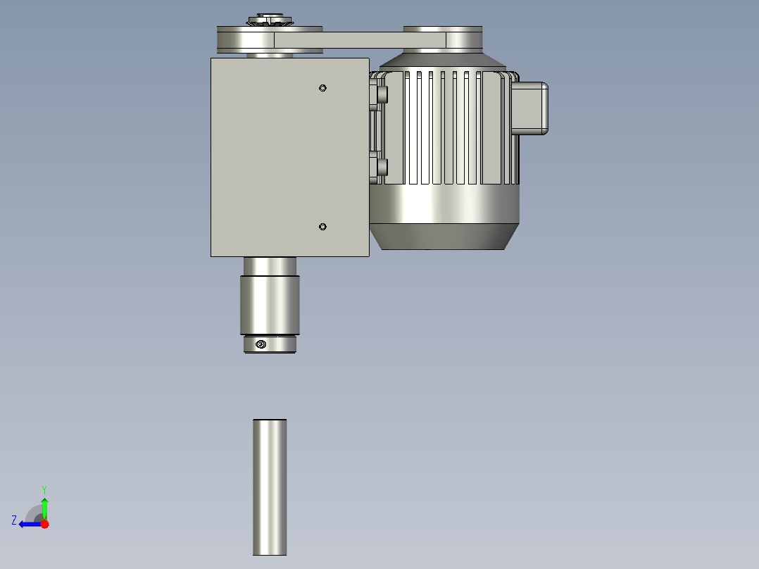 去毛刺器3D模型右视图