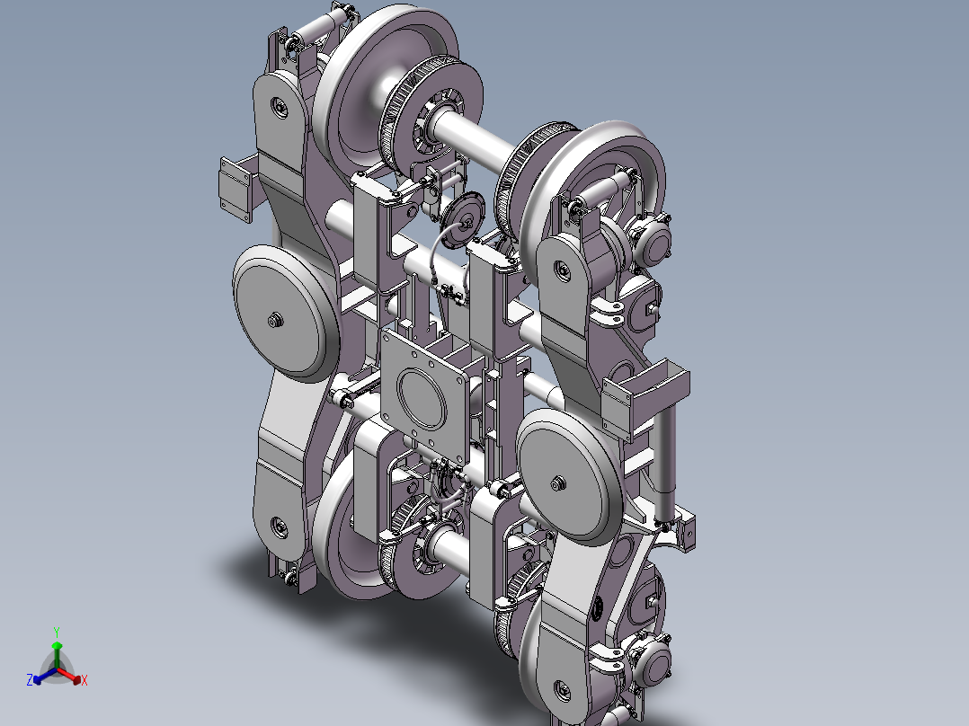 火车转向架3D图纸 三维模型 机械设计素材三维模型