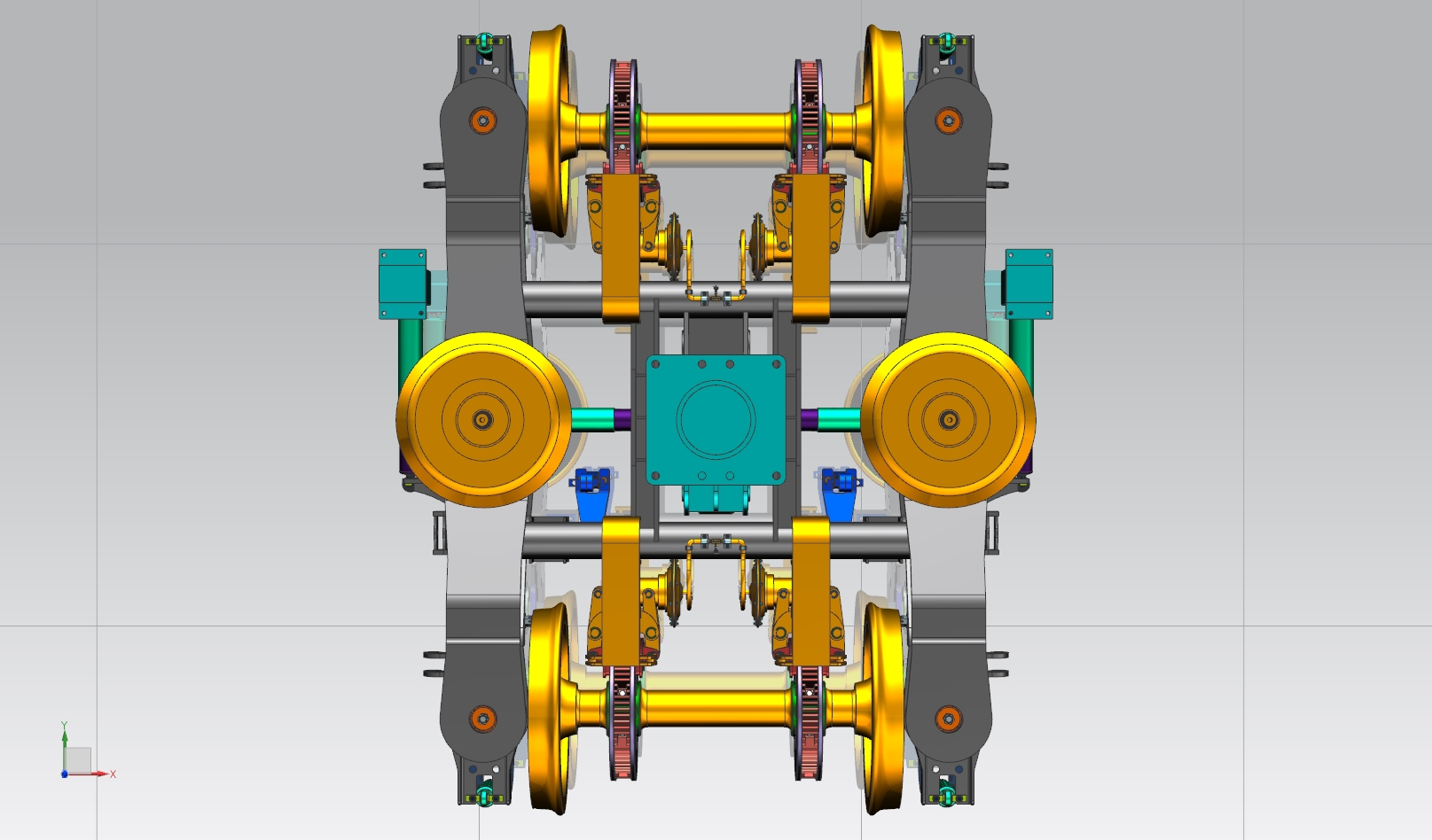 火车转向架3D图纸 三维模型 机械设计素材三维模型