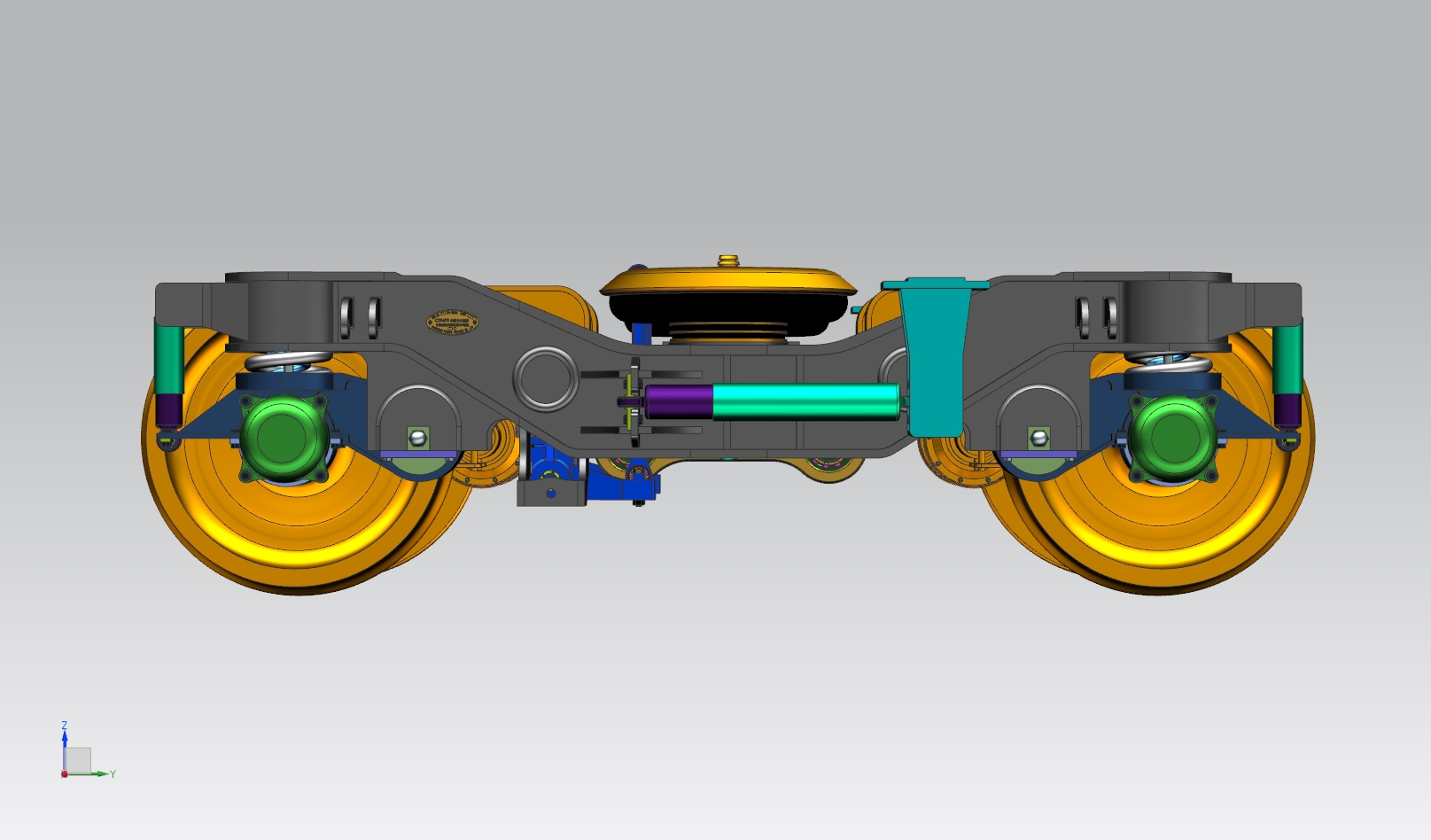 火车转向架3D图纸 三维模型 机械设计素材三维模型