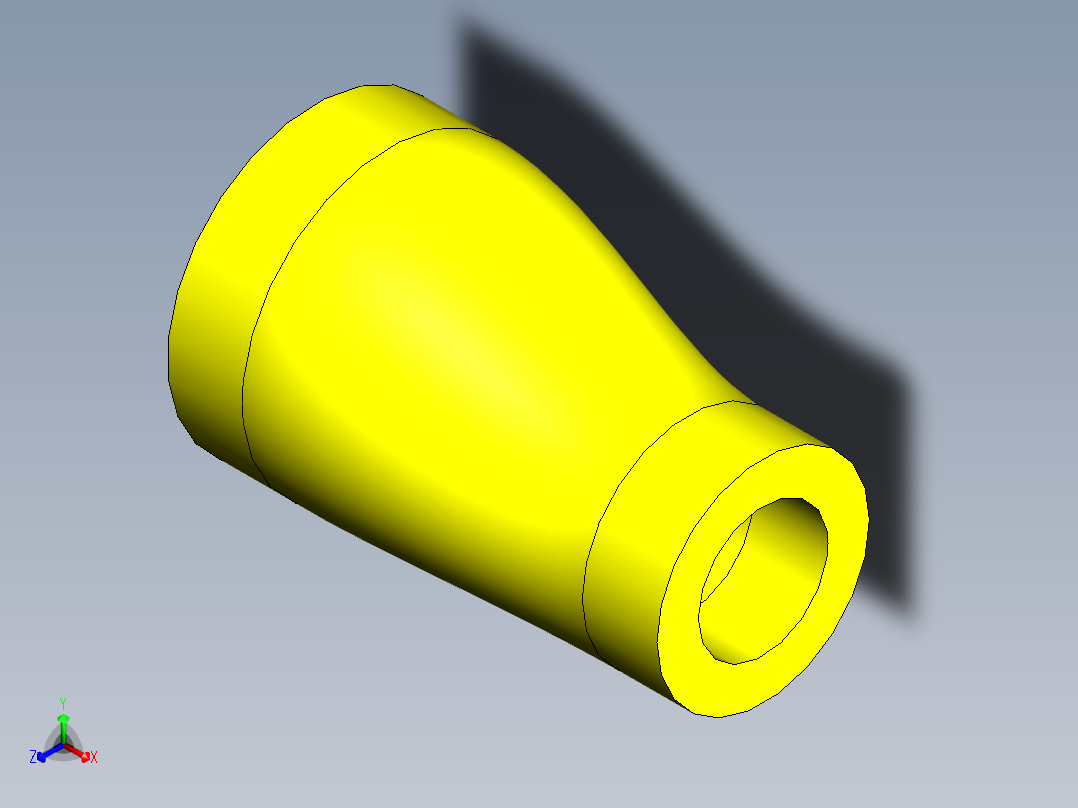 钢制偏心异径接头 DN15-500正等轴测图