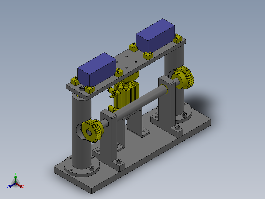M2 无卡住现象的提升机构正等轴测图