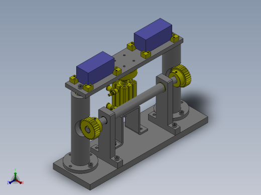 M2 无卡住现象的提升机构正等轴测缩略图