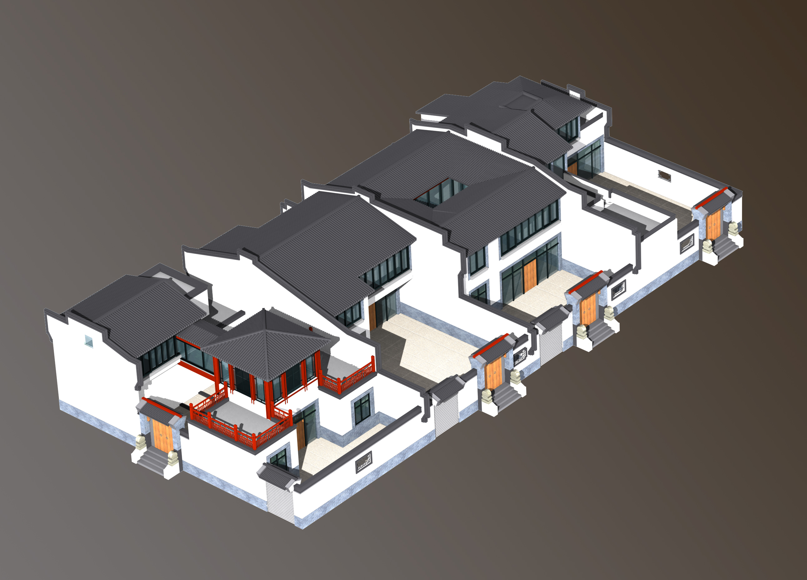 299中式四合院建筑CAD施工图纸25套