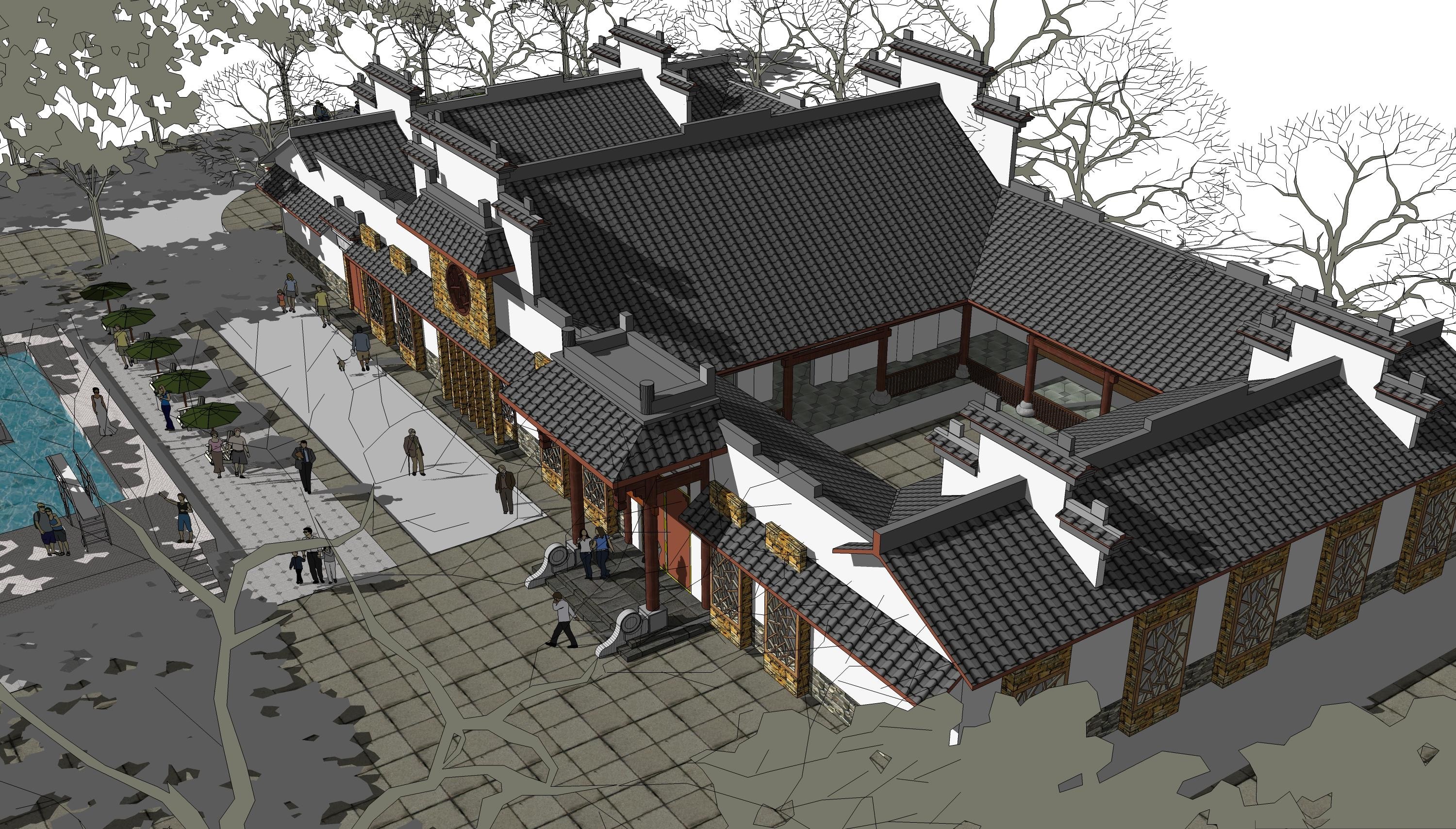 299中式四合院建筑CAD施工图纸25套