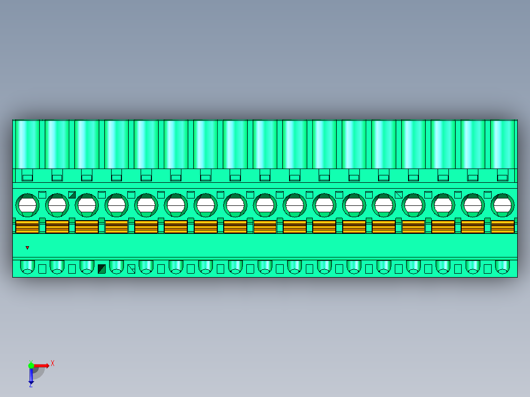 DEGSON 2EDG 系列 5.0mm 可插拔接线端子组-2EDGKDB-5.0-17P-14-00AH俯视图