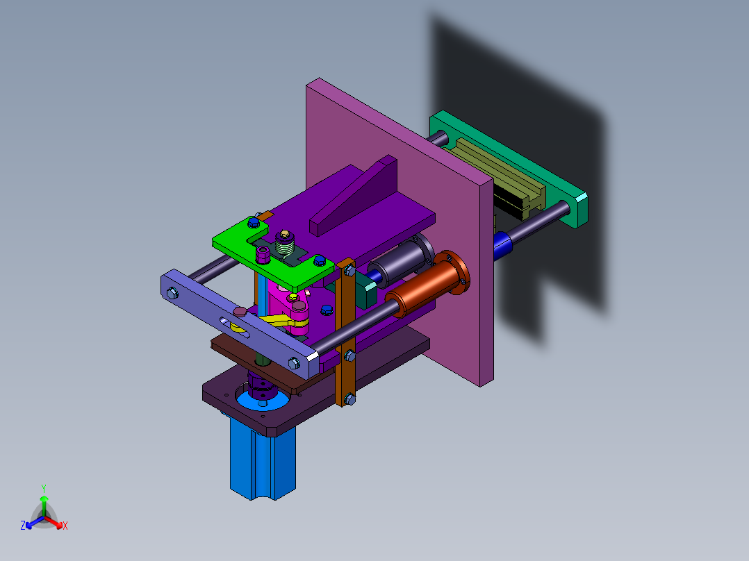 制袋机薄膜横向热封压紧机构