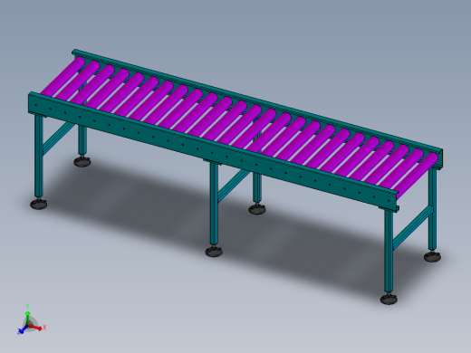 空调-积放辊筒线2500X600X750（输送线_流水线）