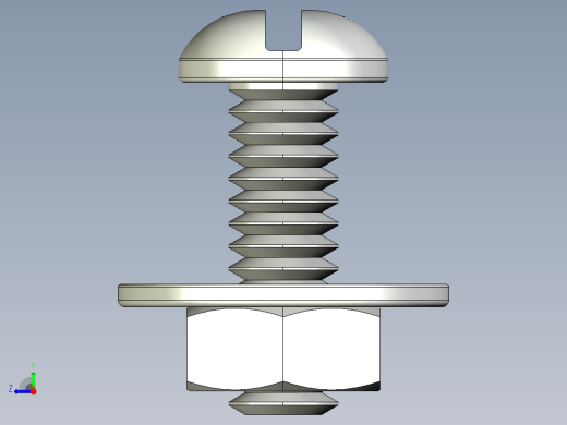 紧固件-STEP 0.2500 Round Head右视缩略图